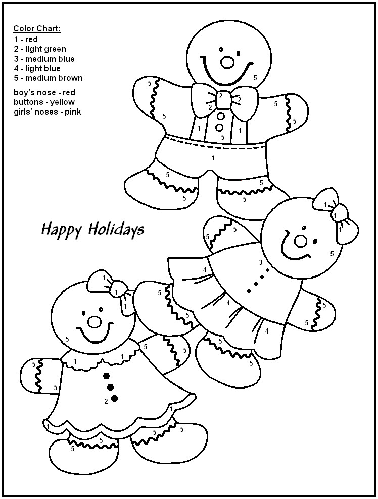 Christmas Color By Number Coloring Pages
 Christmas Color By Numbers to and print for free