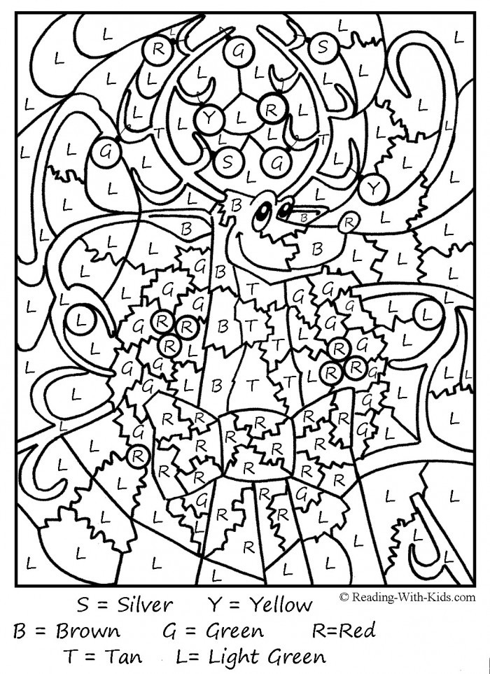 Christmas Color By Number Coloring Pages
 Christmas Color By Number Pages AZ Coloring Pages