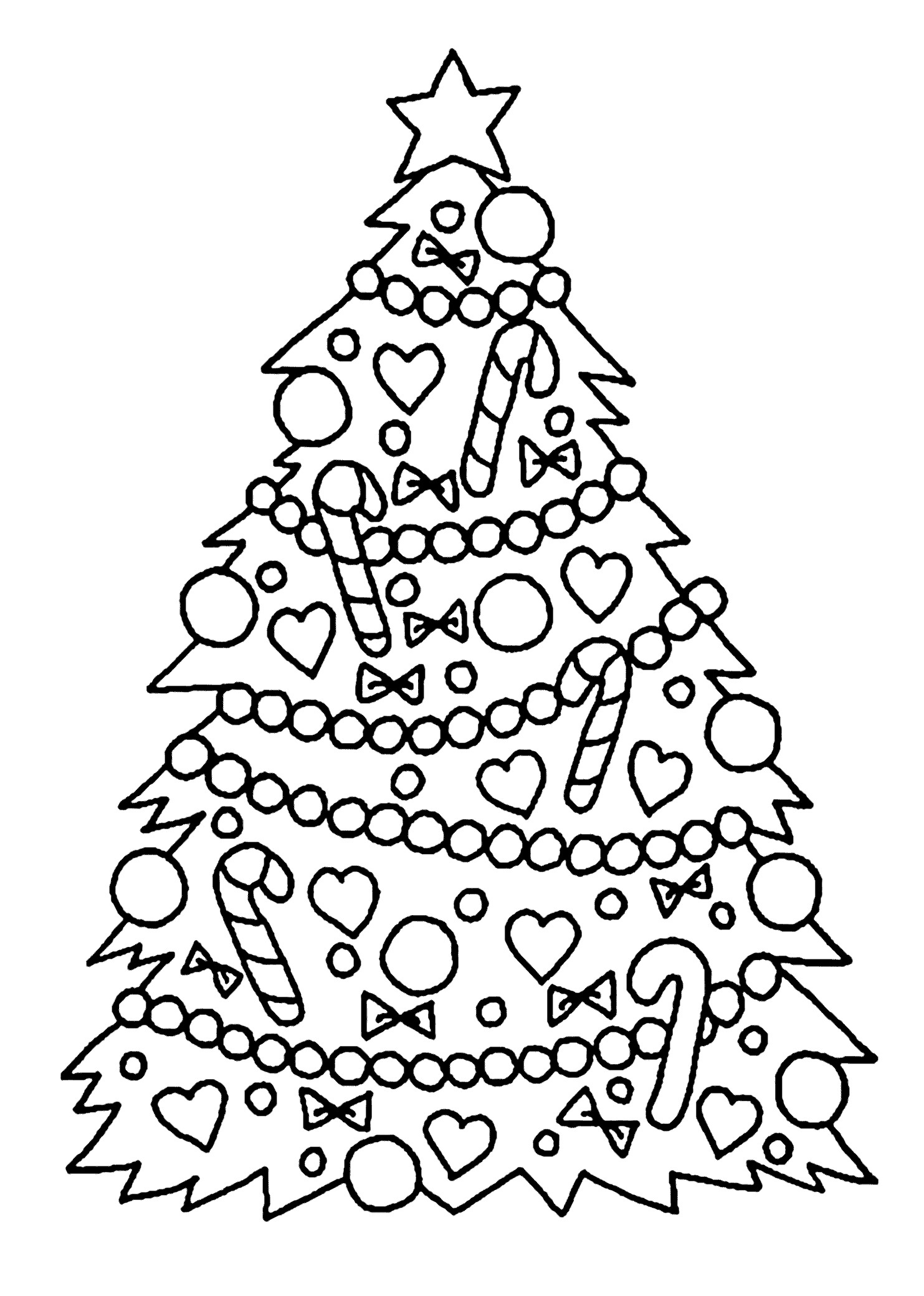 Christmas Coloring Book Pages
 Christmas Tree Coloring Pages for childrens printable for free