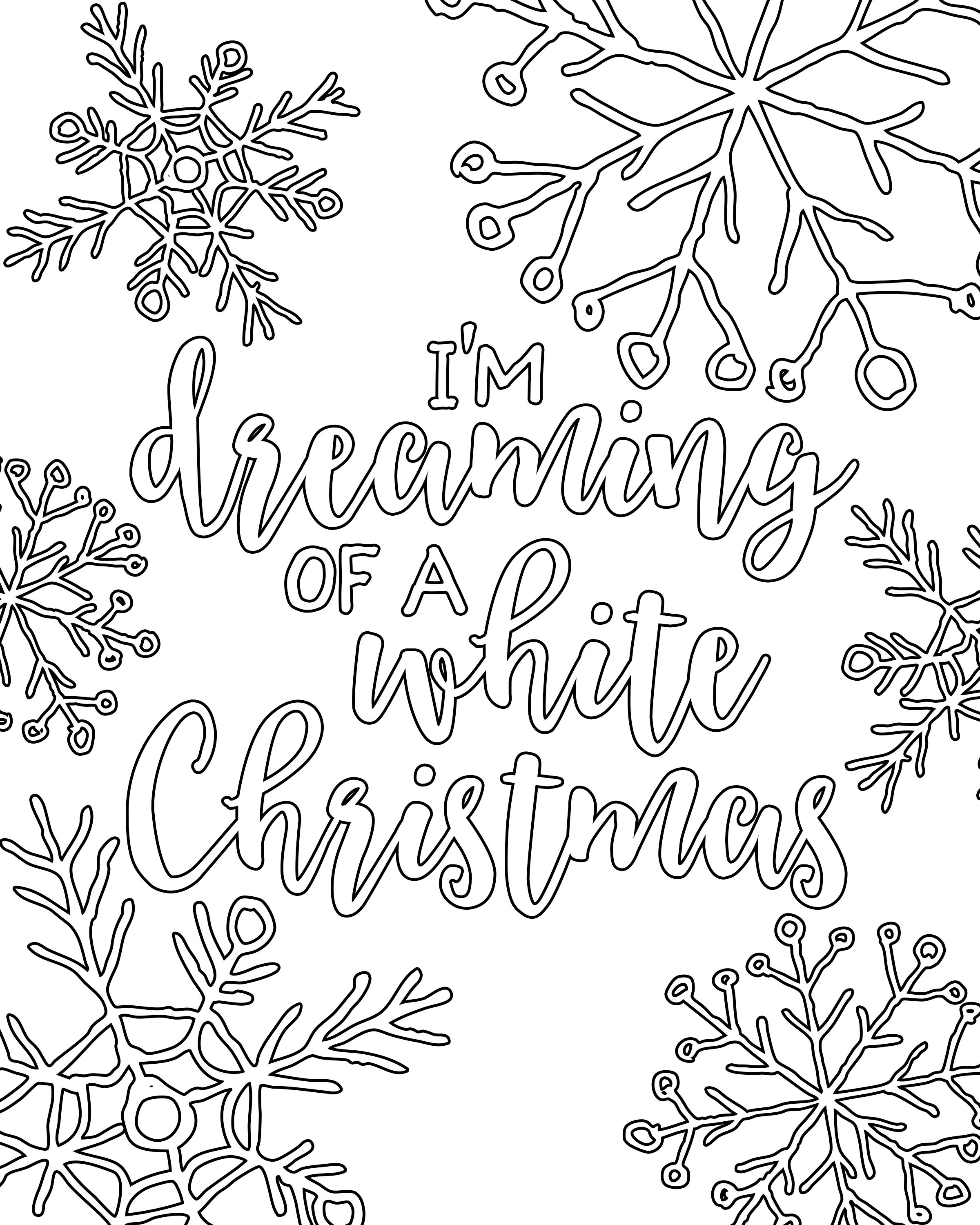 Christmas Coloring Book Pages
 Free Printable White Christmas Adult Coloring Pages Our