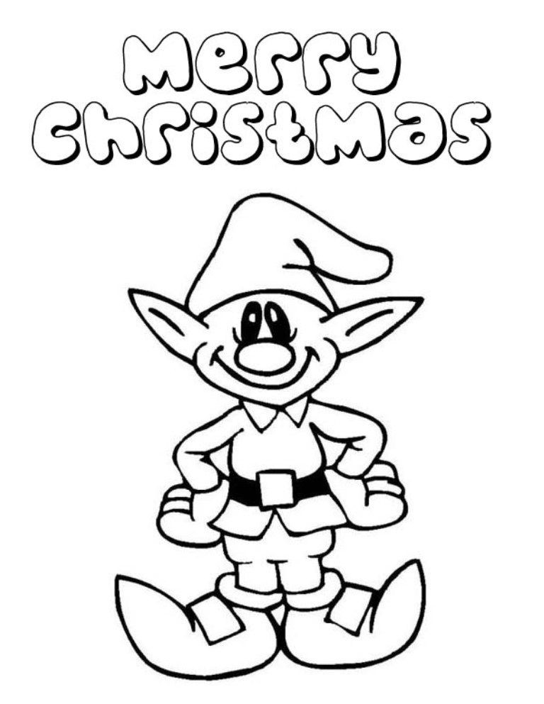 Christmas Coloring Pages Elf
 Merry Christmas Coloring Pages Coloring Home