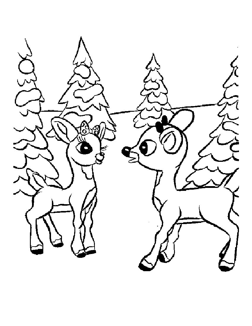 Christmas Coloring Pages Online
 Free Printable Reindeer Coloring Pages For Kids