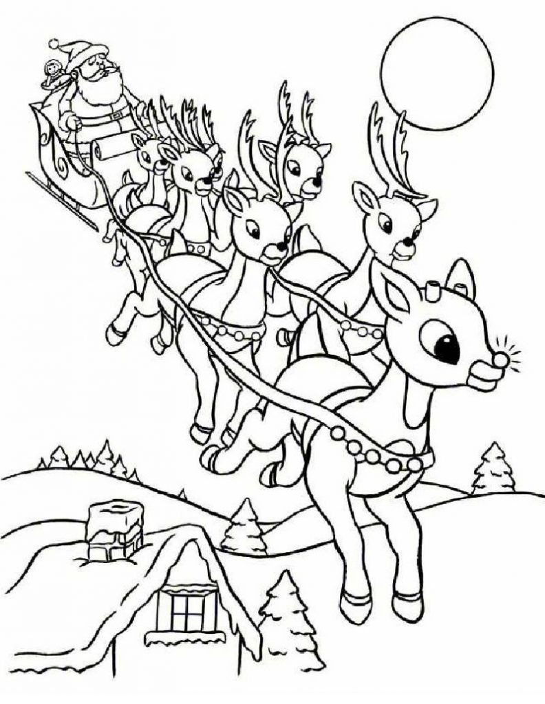 Christmas Coloring Pages Online
 Free Printable Rudolph Coloring Pages For Kids