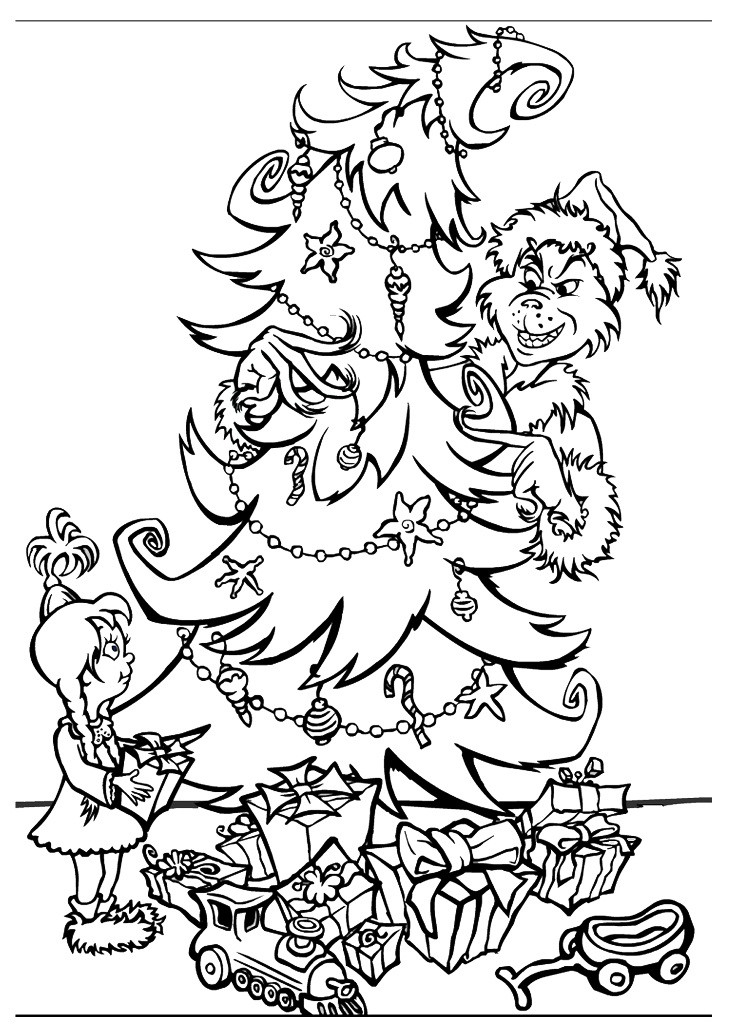 Christmas Coloring Pages Online
 Free Printable Grinch Coloring Pages For Kids