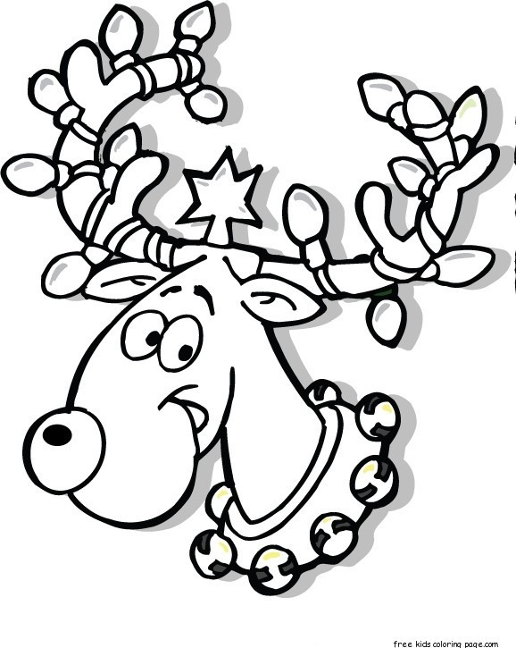 Christmas Coloring Pages Reindeer
 Reindeer Coloring Faces Coloring Pages