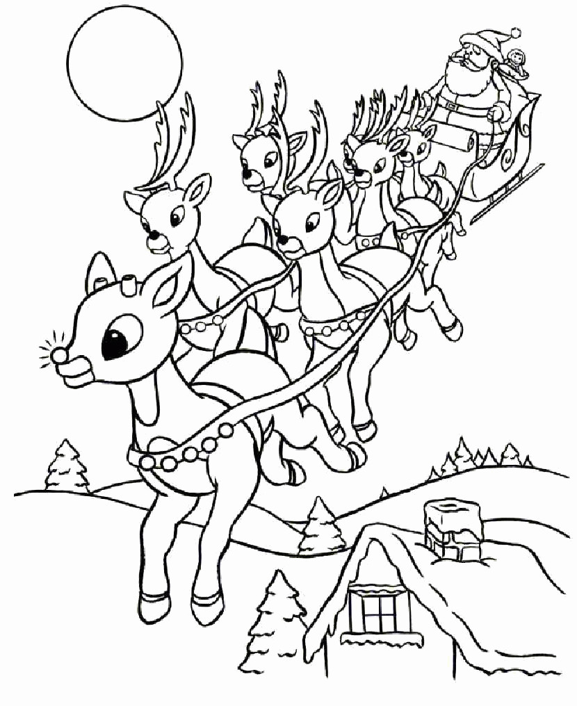 Christmas Coloring Pages Reindeer
 Coloring Pages For Christmas Reindeer AZ Coloring Pages