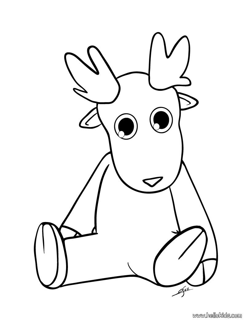 Christmas Coloring Pages Reindeer
 Cute dasher reindeer coloring pages Hellokids