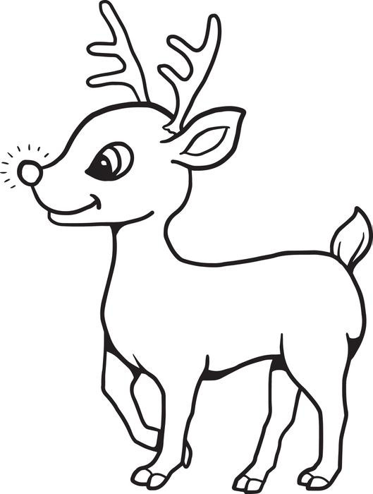 Christmas Coloring Pages Reindeer
 Reindeer clipart coloring Pencil and in color reindeer