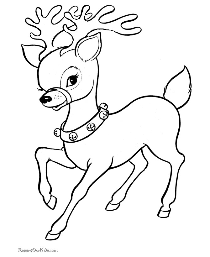 Christmas Coloring Pages Reindeer
 6 Christmas Reindeer Coloring Pages For Kids