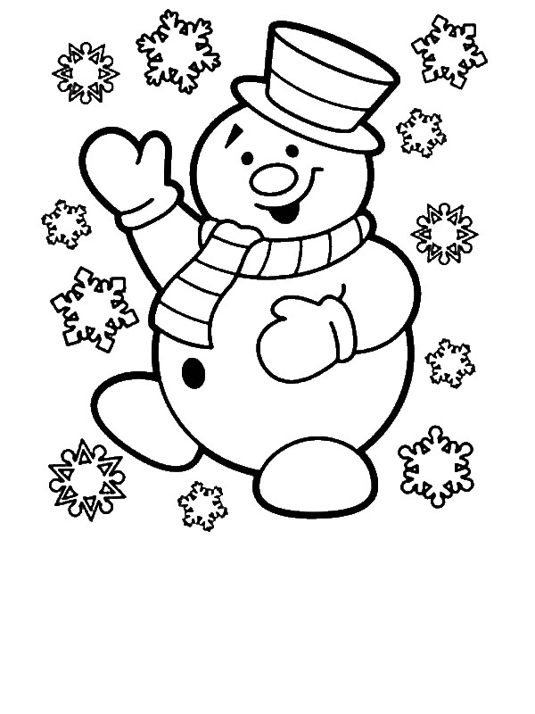 Christmas Coloring Sheets For Girls Age 10
 Drawn snowman christmas coloring page Pencil and in