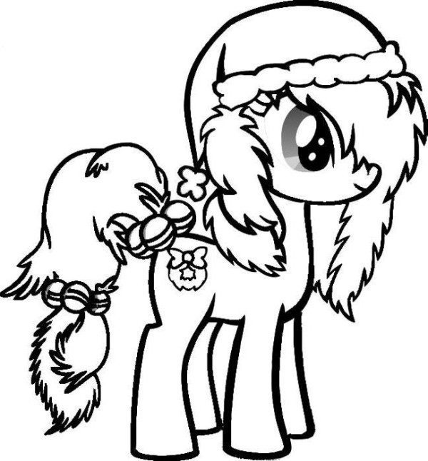 Christmas Coloring Sheets For Girls
 Cute Little Pony Christmas Coloring Pages Christmas