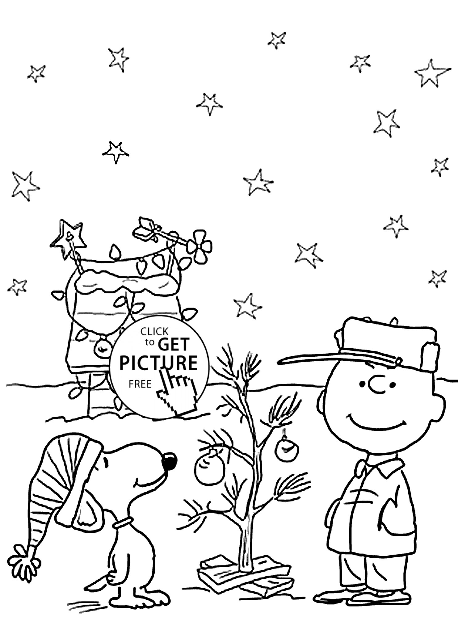 Christmas Coloring Sheets For Kids Free
 Charlie Brown and Christmas coloring pages for kids