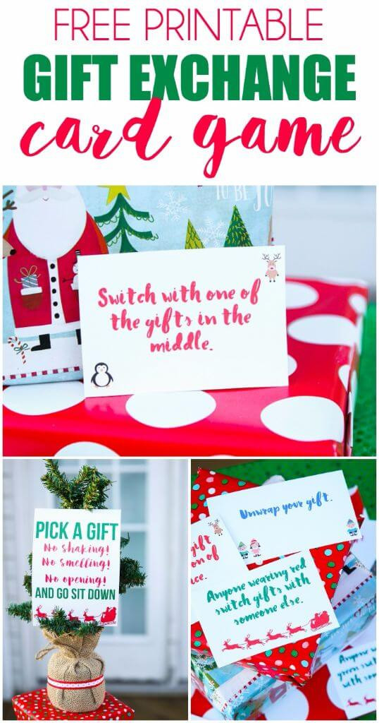 Christmas Gift Exchange Game Ideas
 Free Printable Exchange Cards for The Best Holiday Gift