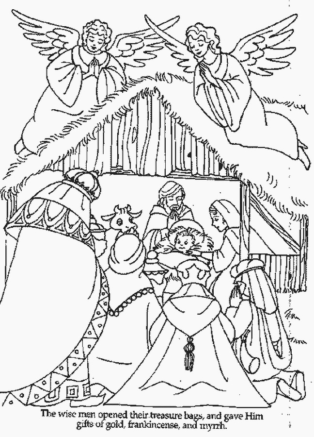 Christmas Nativity Coloring Sheets For Kids
 XMAS COLORING PAGES