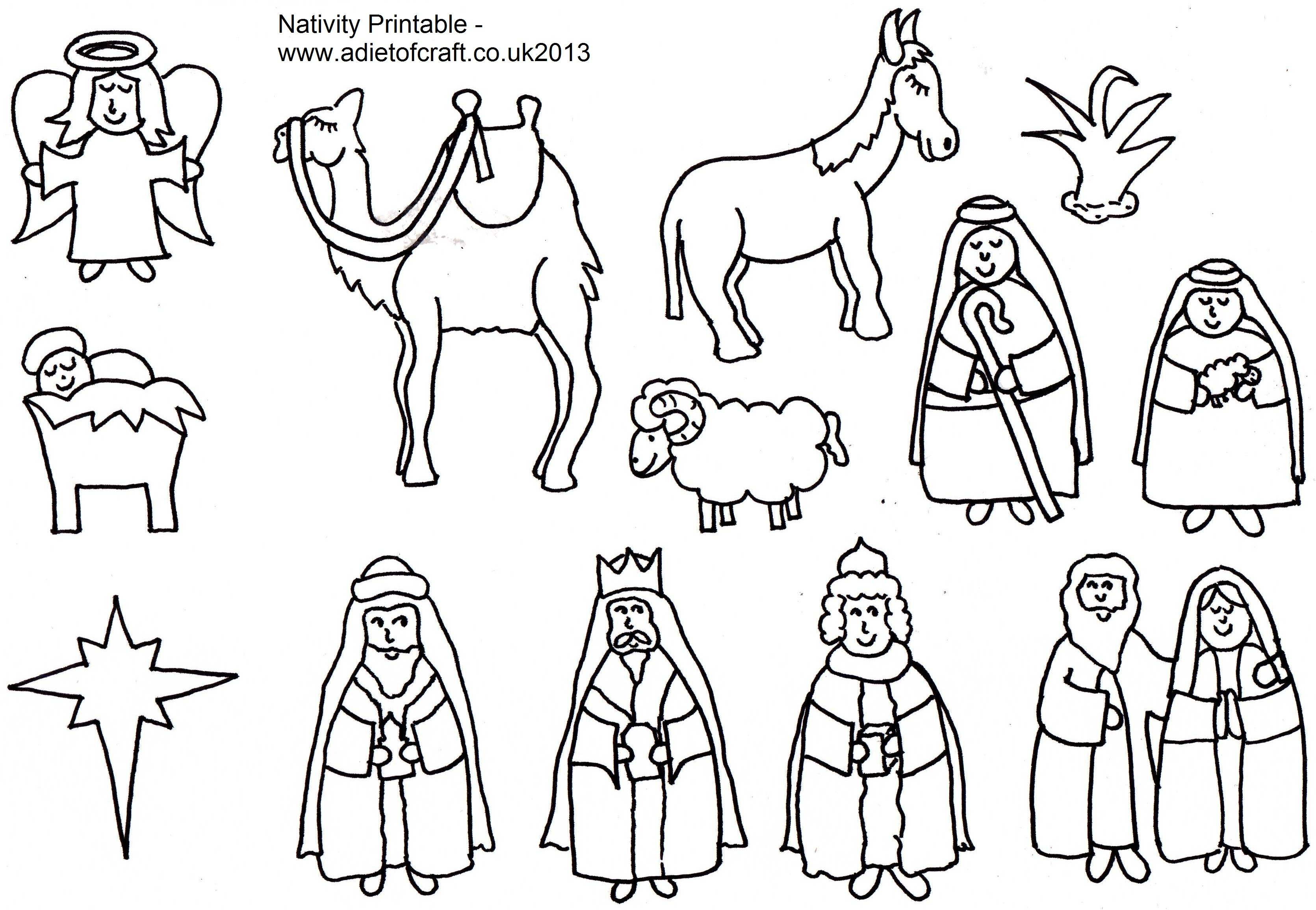 Christmas Nativity Coloring Sheets For Kids
 7 Best of Nativity Story Printable Book Printable