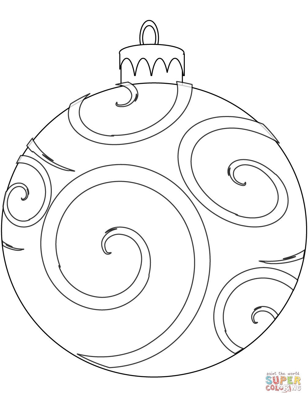 Christmas Ornaments Coloring Pages
 Holiday Ornament coloring page