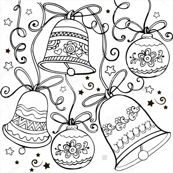 Christmas Ornaments Coloring Pages
 18 Christmas Coloring Pages Vector EPS PDF Download