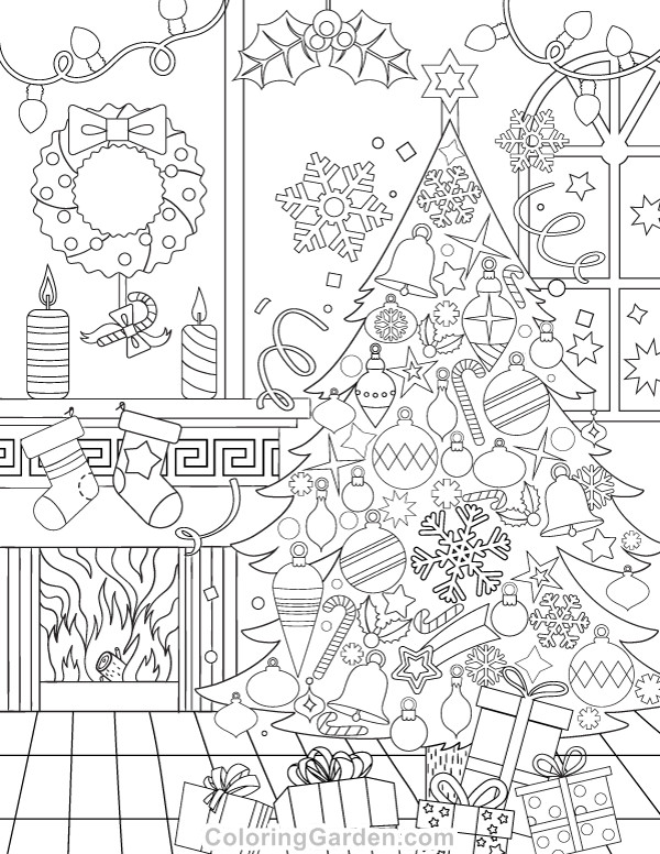 Christmas Printable Coloring Sheets For Older Kids
 Christmas Adult Coloring Page