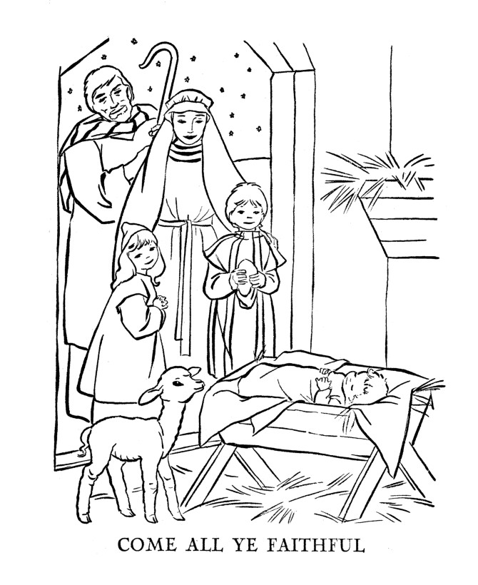 Christmas Religious Coloring Pages For Kids
 Christmas Religious Printable Coloring Pages Coloring Home