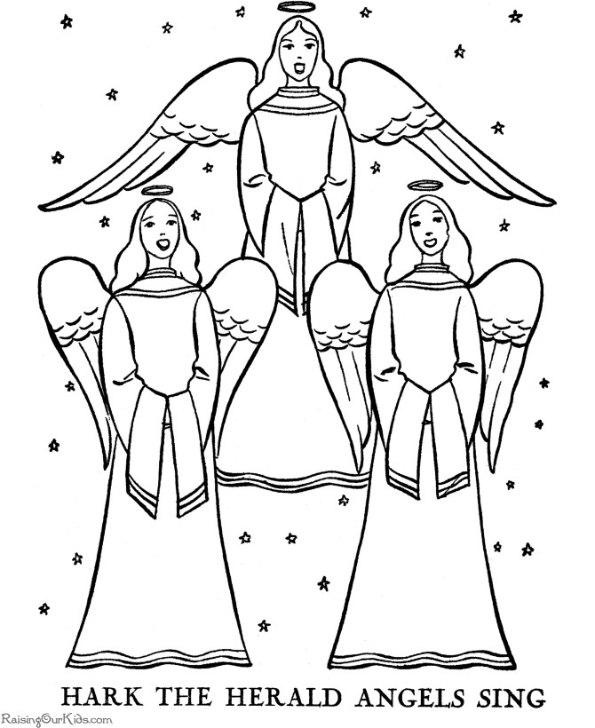 Christmas Religious Coloring Pages For Kids
 Angels coloring pages The Christmas Story