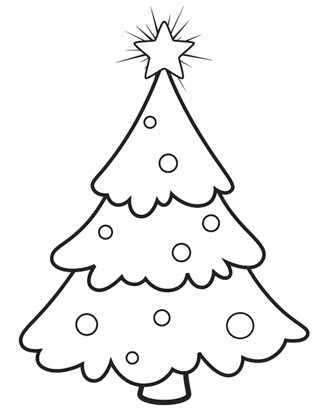Christmas Tree Coloring Pages Free
 Coloring Pages Christmas Trees Coloring Home