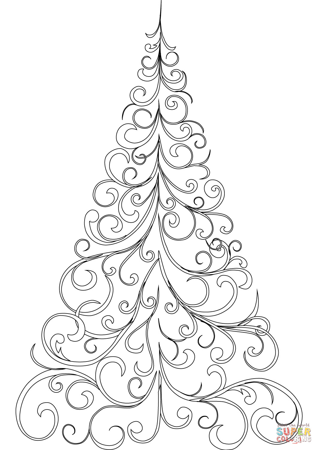 Christmas Tree Coloring Pages Free
 Free line Christmas Tree Coloring Pages