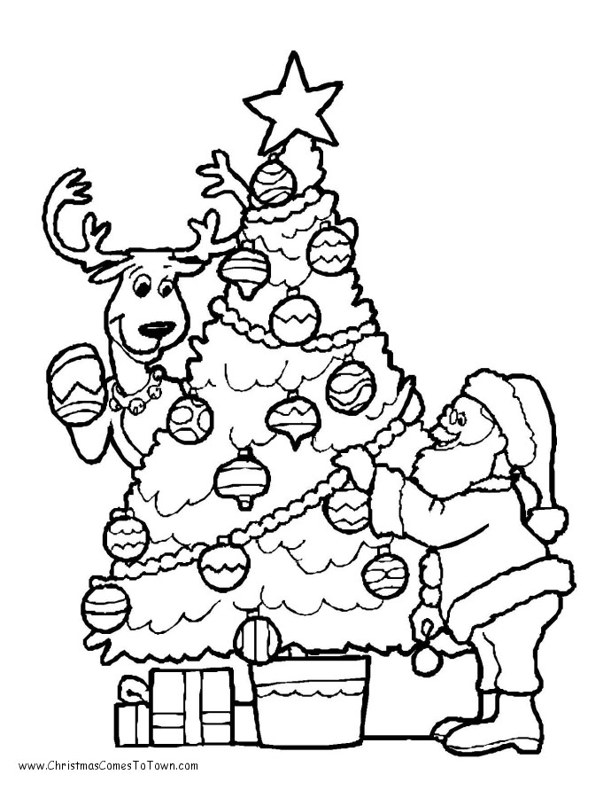 Christmas Tree Coloring Pages Free
 Coloring Pages Christmas Trees AZ Coloring Pages