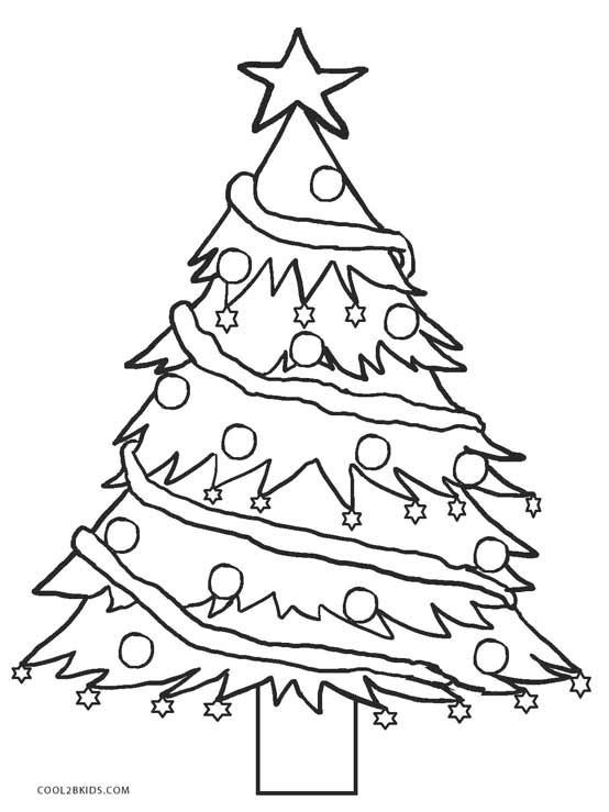 Christmas Tree Coloring Pages Free
 Printable Christmas Tree Coloring Pages For Kids