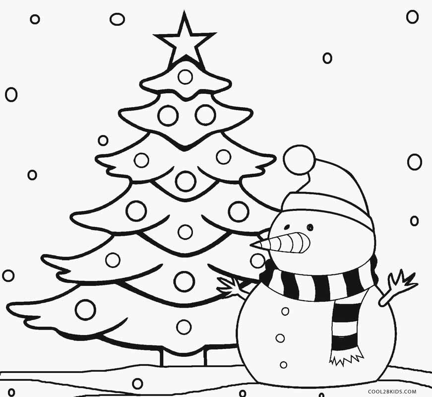 Christmas Tree Coloring Sheets For Kids
 Printable Christmas Tree Coloring Pages For Kids