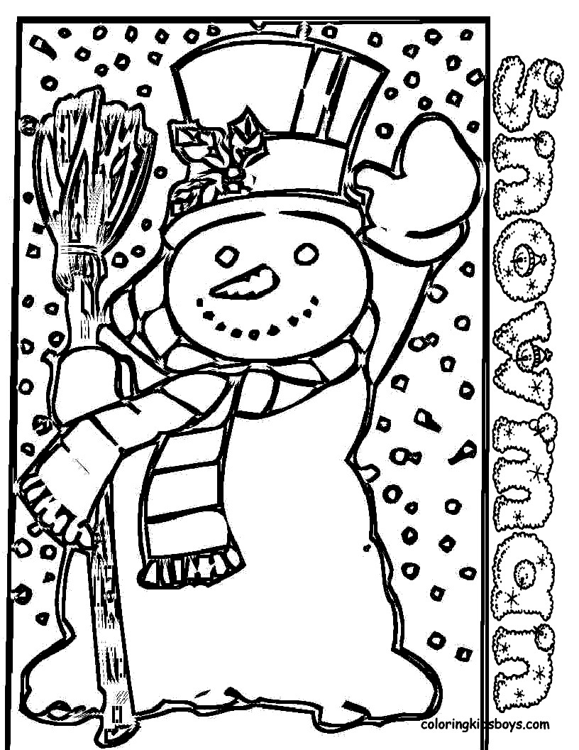 Chrusrmas Coloring Sheets For Boys
 Cool Coloring Pages to Print Christmas Free