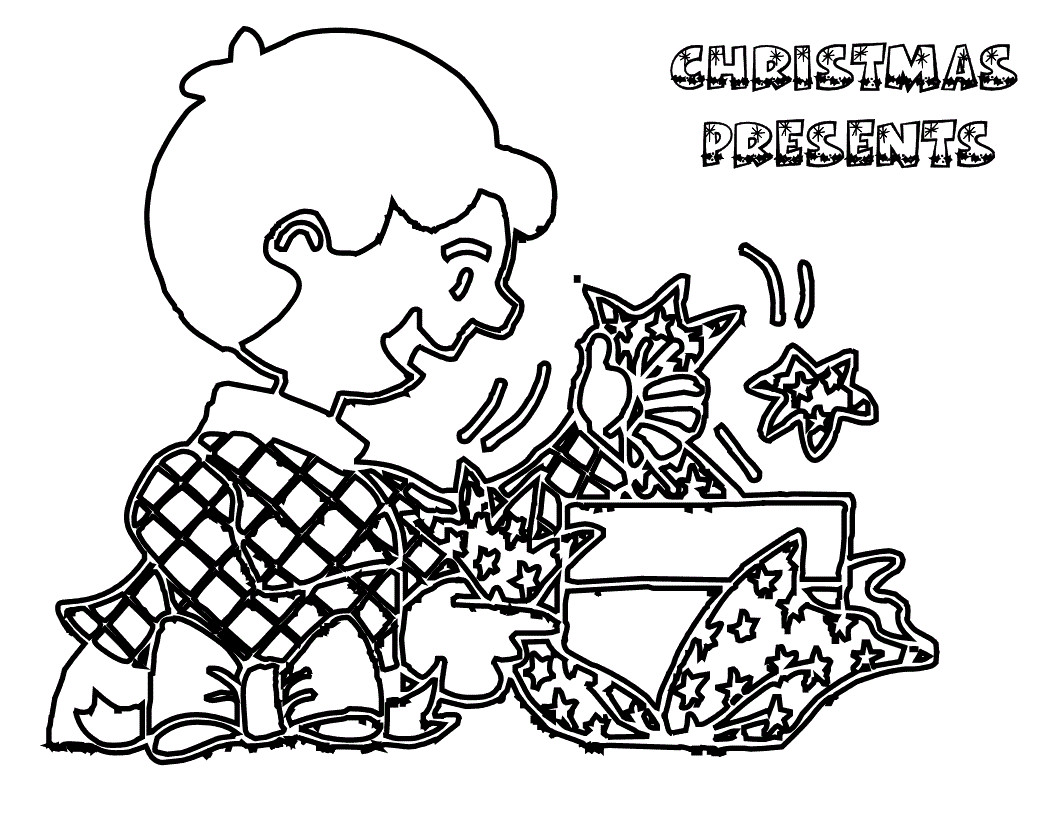 Chrusrmas Coloring Sheets For Boys
 Gifts and Presents
