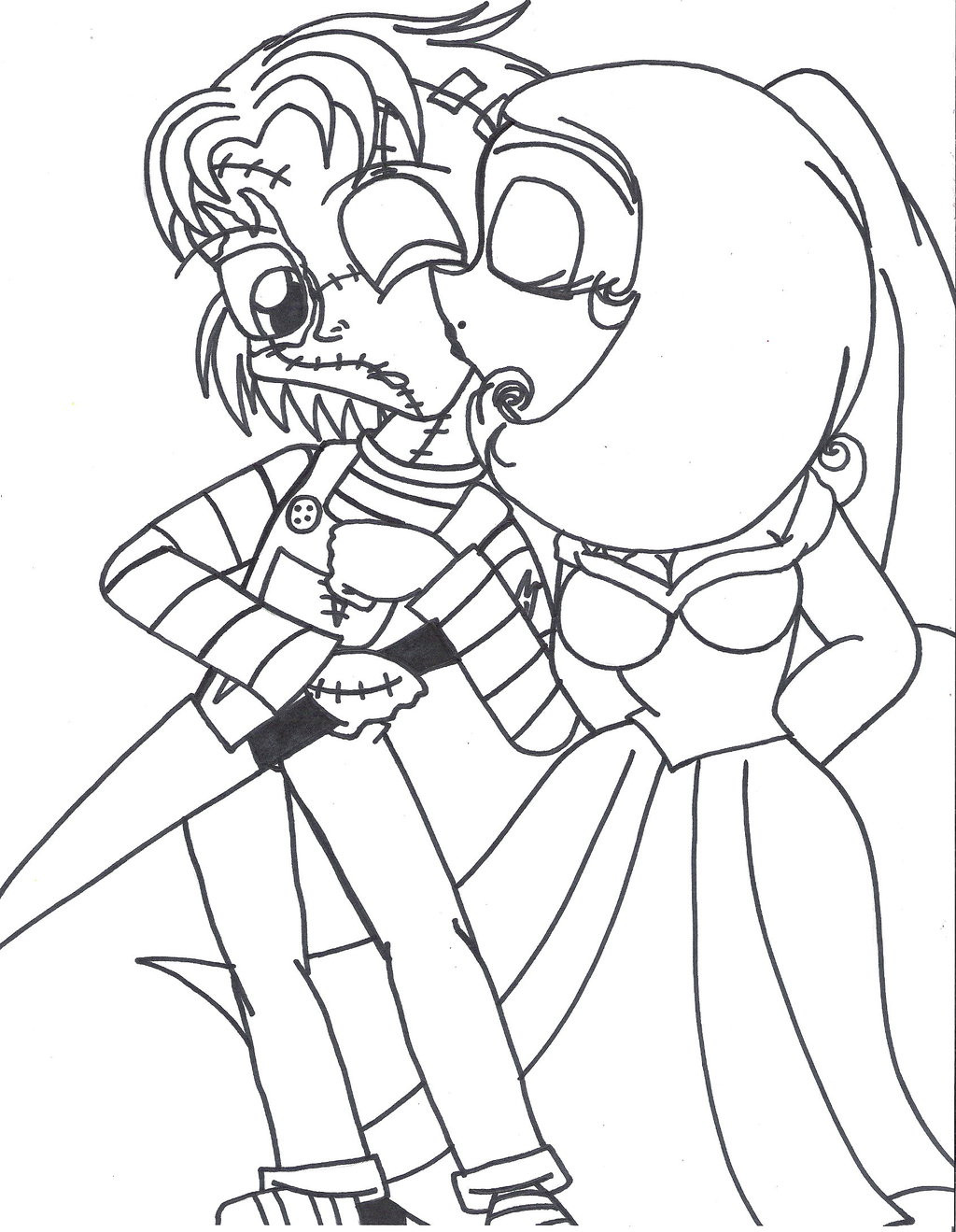 Chucky Coloring Pages
 Chibi Chucky and Tiffany by sonicshadowlover13 on DeviantArt
