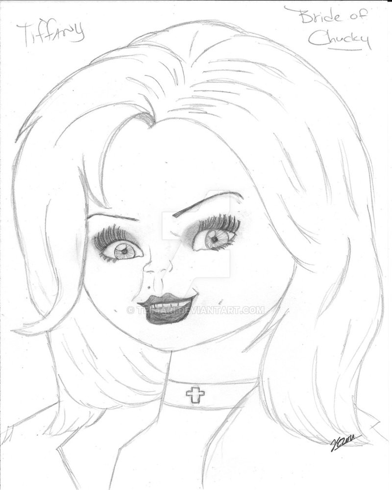 Chucky Coloring Pages bride of chucky by TeiMari on DeviantArt. 