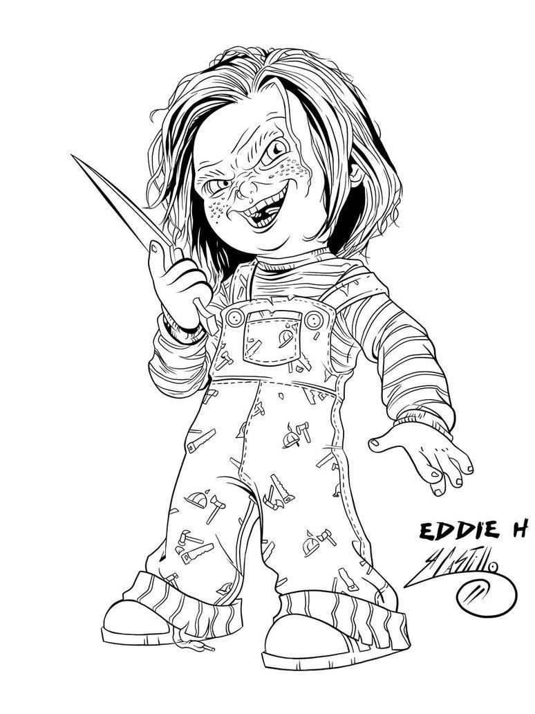 Chucky Coloring Pages
 Chucky Doll Coloring Pages