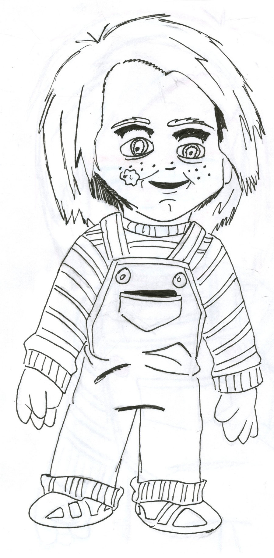 Chucky Coloring Pages
 Chucky And Tiffany Free Coloring Pages