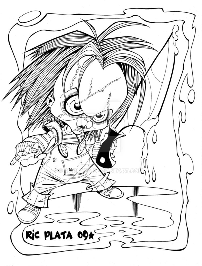 Chucky Coloring Pages
 CHUCKY by ricplata on DeviantArt