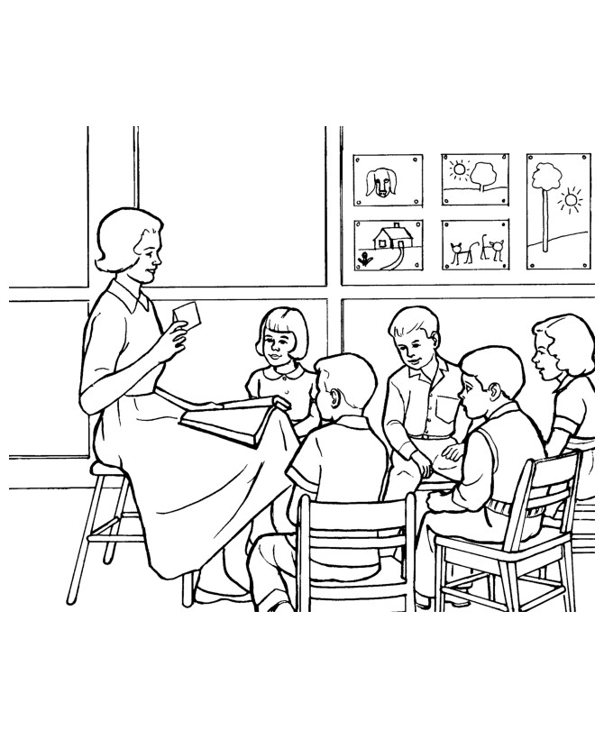 Classroom Coloring Pages
 the church is the people coloring page