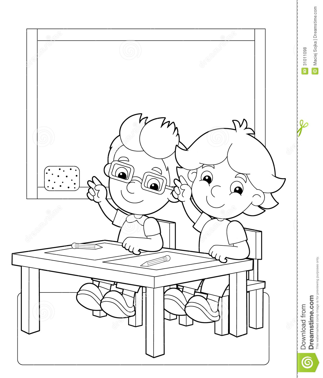 Classroom Coloring Pages
 The Page With Exercises For Kids Coloring Book