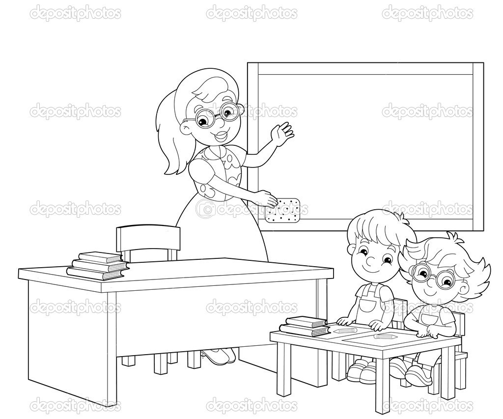 Classroom Coloring Pages
 Classroom Coloring Pages The Page Illustration For