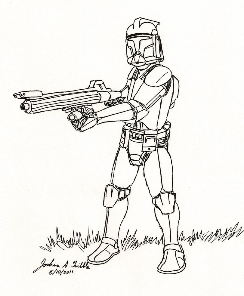 Clone Wars Coloring Pages
 Star Wars Drawings of Clones images