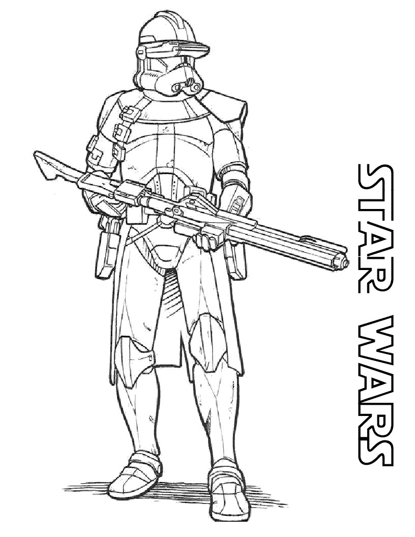 Clone Wars Coloring Pages
 Free Printable Star Wars Coloring Pages For Kids