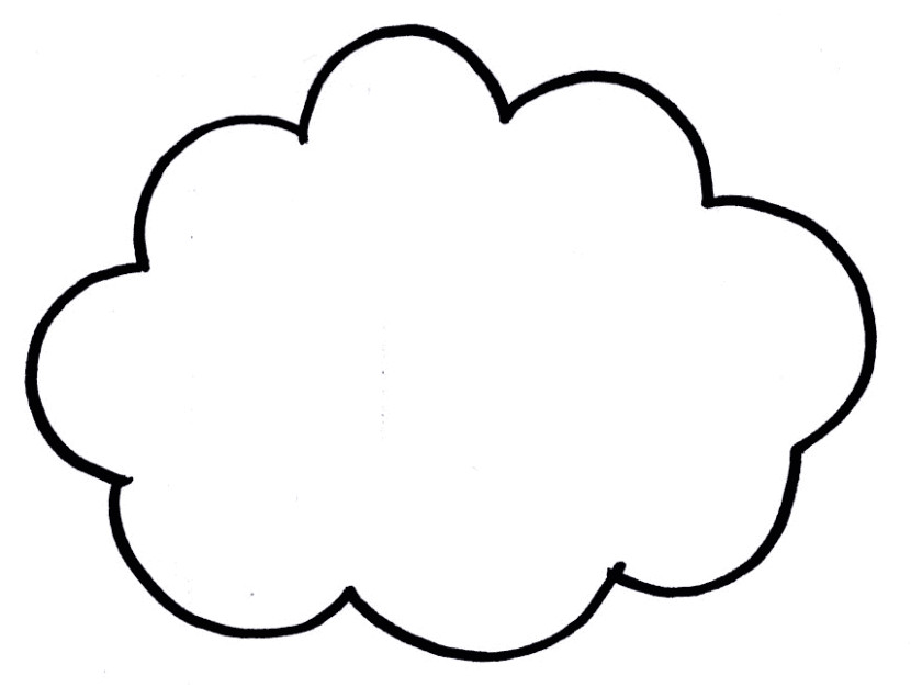 Cloud Coloring Pages
 Best Cloud Outline Clipartion