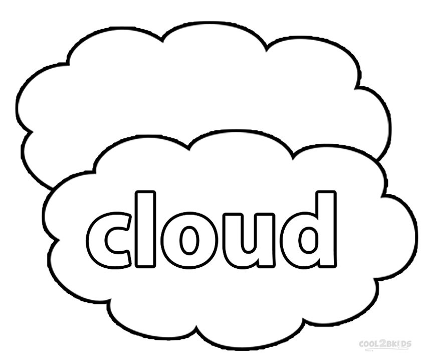 Cloud Coloring Pages
 Printable Cloud Coloring Pages For Kids