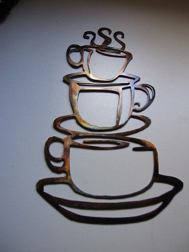 Best ideas about Coffee Cup Kitchen Decor
. Save or Pin COFFEE CUPS Kitchen Home Decor Metal Wall Art Hanging Now.