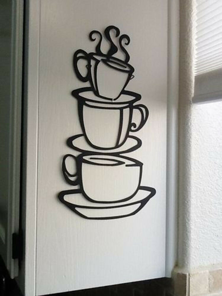 Best ideas about Coffee Cup Kitchen Decor
. Save or Pin Coffee House Cup Java Silhouette Wall Art Metal Mug Now.