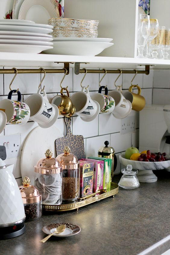 Coffee Mug Rack DIY
 Under Cabinet Coffee Cup Hooks The Coffee Table