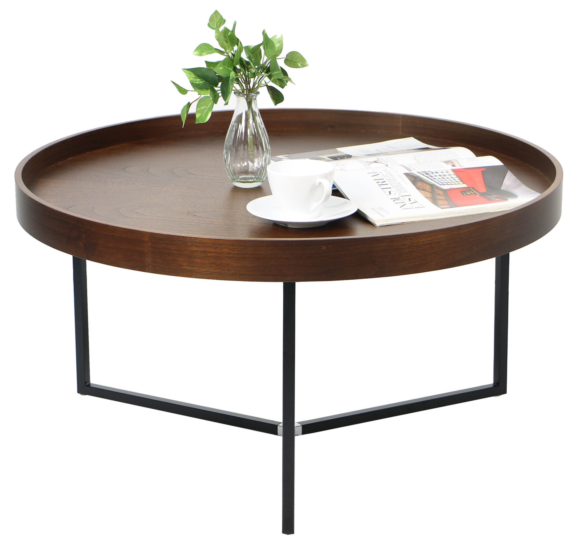 Best ideas about Coffee Table Tray
. Save or Pin Barrie Walnut Round Tray Table Coffee Tables Living Now.