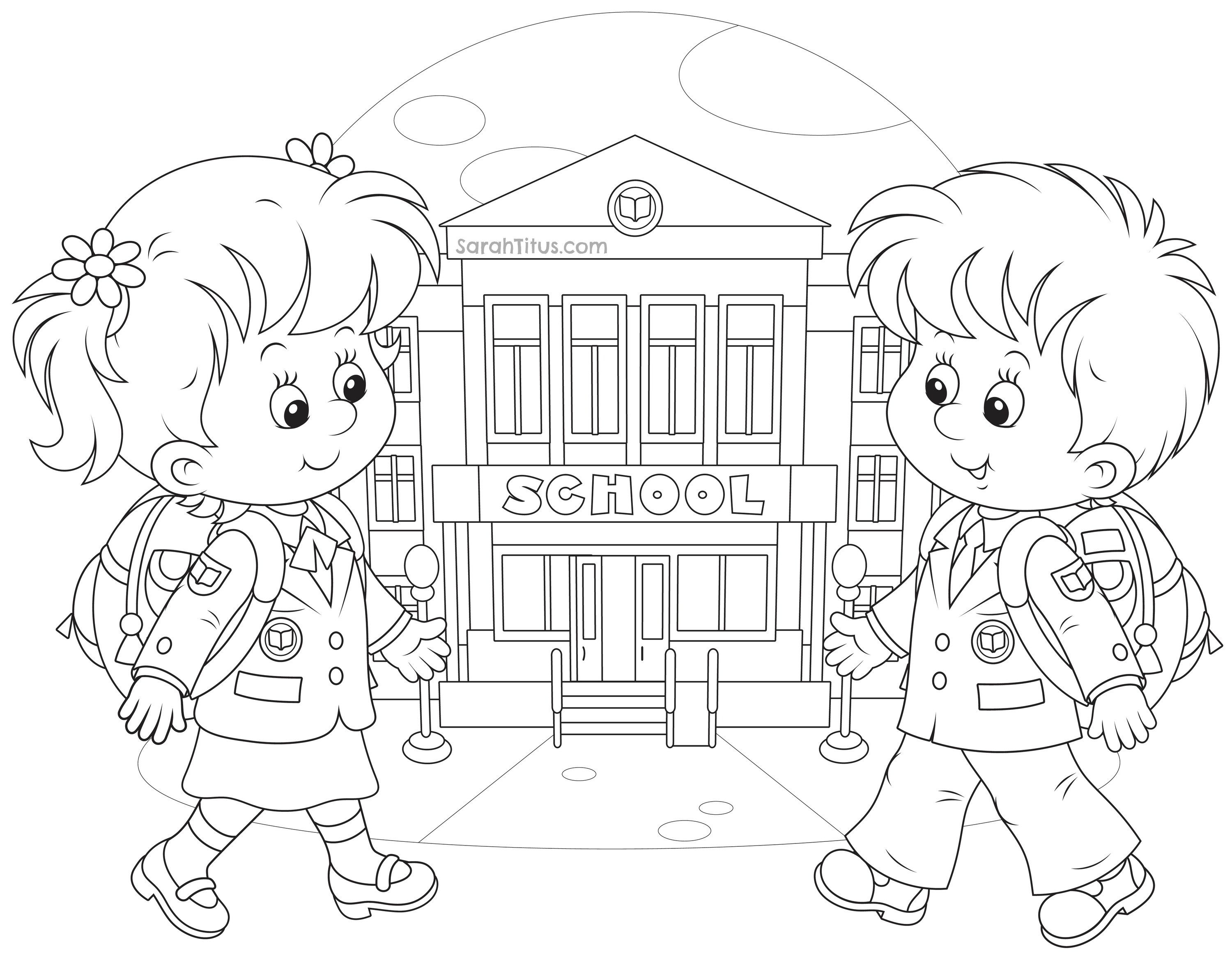 College Coloring Pages
 Back to School Coloring Pages Sarah Titus