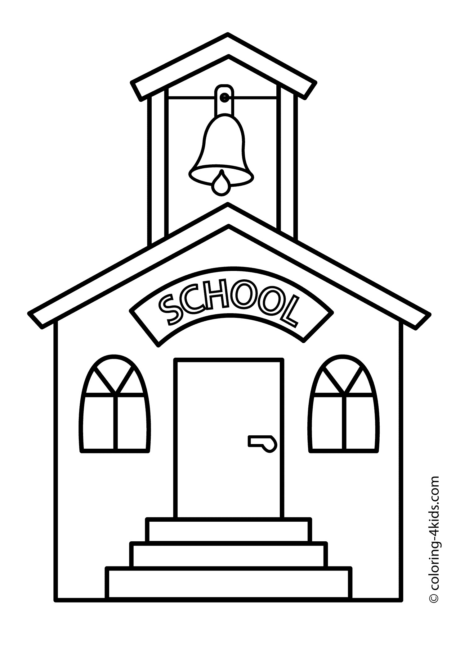 College Coloring Pages
 School building coloring page classes coloring page for