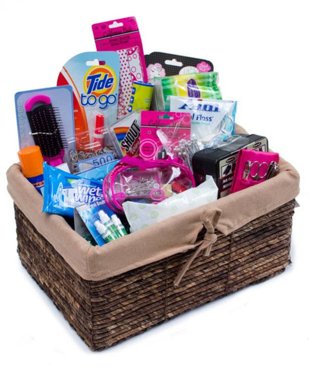 College Gift Baskets Ideas
 Bathroom kit list going away to college t basket